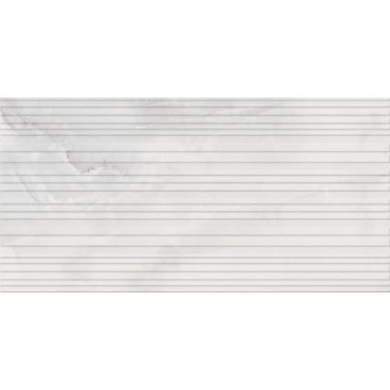 Onice Lines Perla 25x50 γυαλιστερό ανάγλυφο πλακάκι τοίχου με περλέ μαρμάρινη όψη